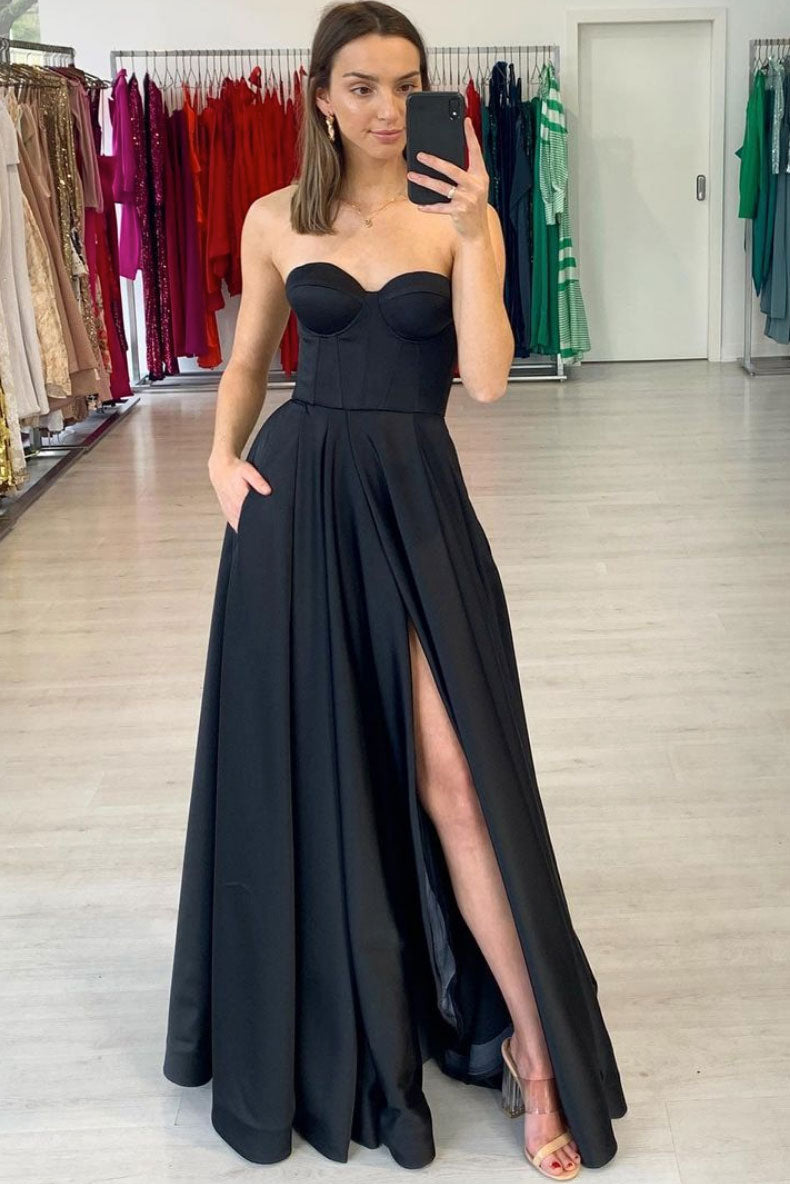 Black Gown , Women's Fashion, Dresses & Sets, Evening dresses & gowns on  Carousell